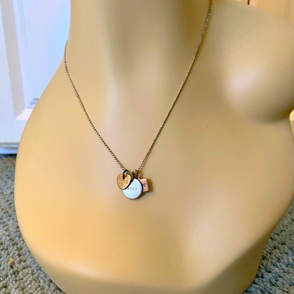 Dainty silver American Eagle necklace with charms!